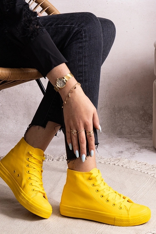 Gelbe High-Top-Sneakers „Rafife“