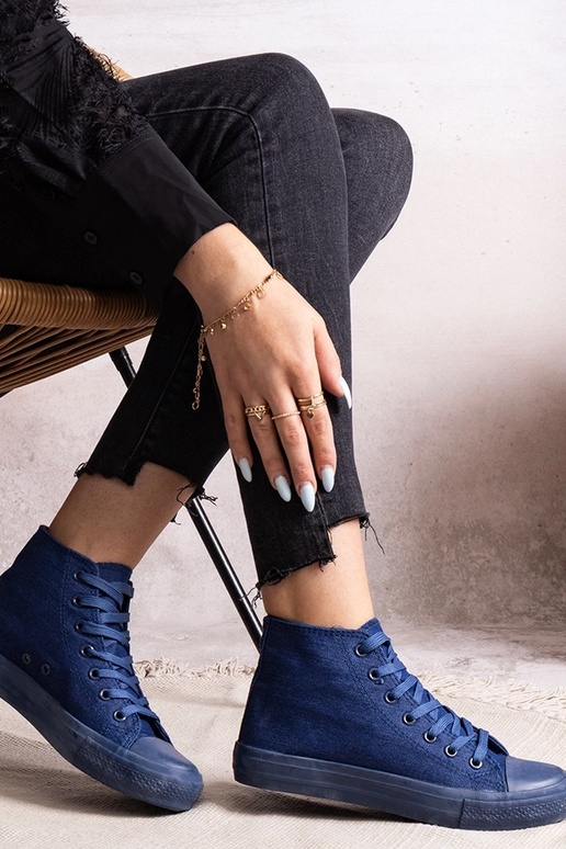 Rafife High-Top-Sneakers aus Denim