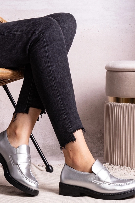 Silberne elegante Loafer Élodie Silberne elegante Loafer Élodie