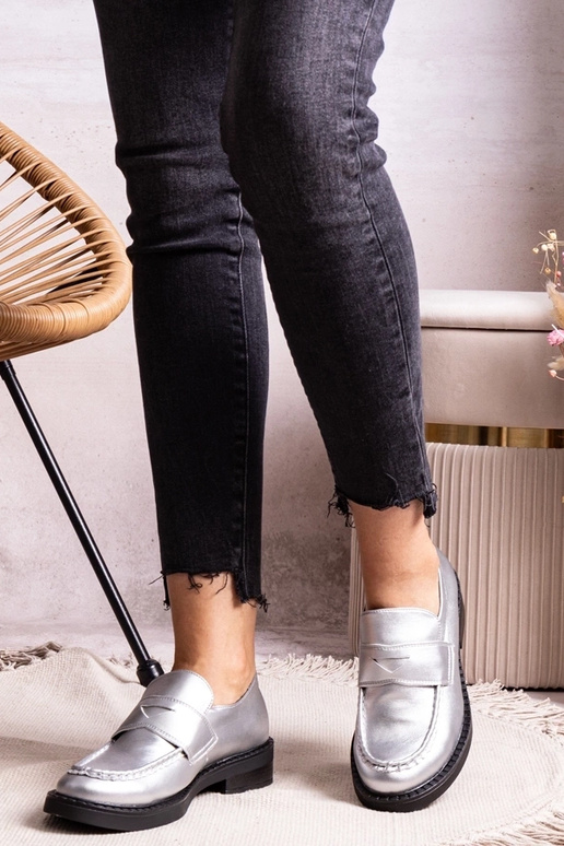Silberne elegante Loafer Élodie Silberne elegante Loafer Élodie