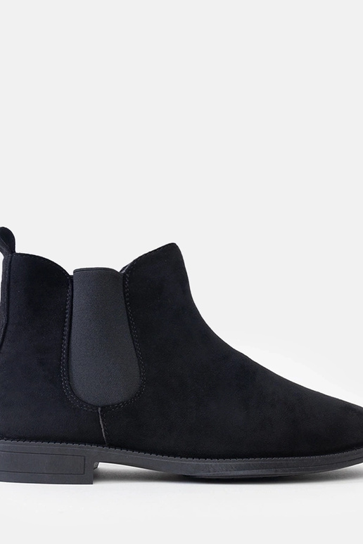 Schwarze Herren Chelsea-Stiefel mit... Schwarze Herren Chelsea-Stiefel mit...