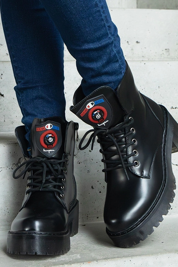 Schwarze Damenstiefeletten Ranco