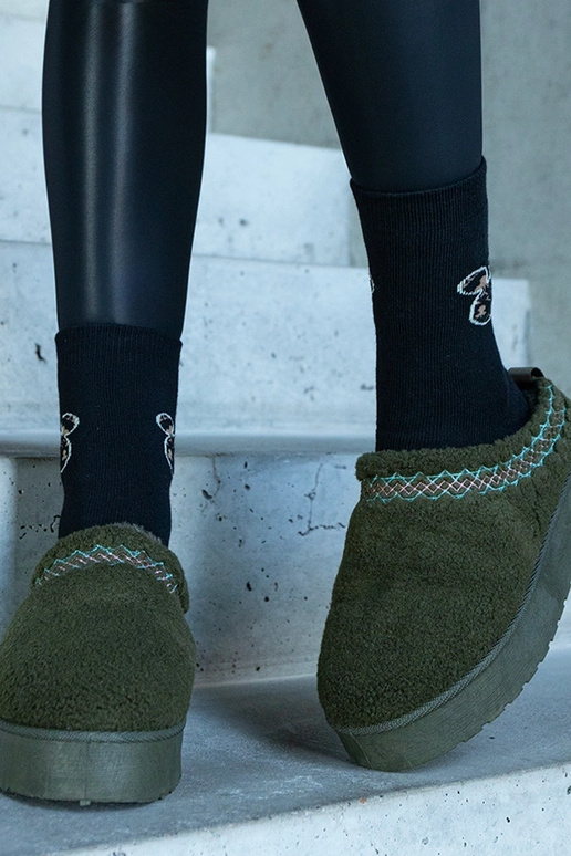 Grüne Low-Top-Plateau-Schneestiefel...