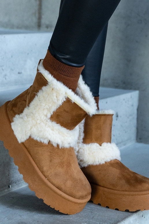 Braune Schneestiefel aus...