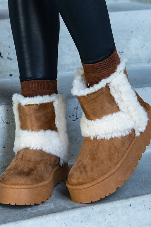 Braune Schneestiefel aus...