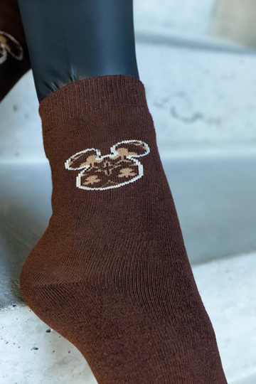 Braune warme Socken Sella 2