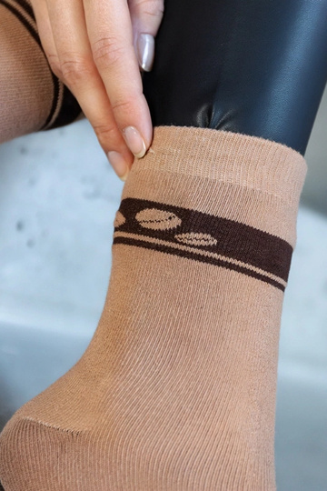 Schwarz-weiße warme Socken Sella 2
