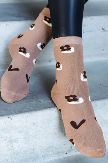 Schwarz-weiße warme Socken...