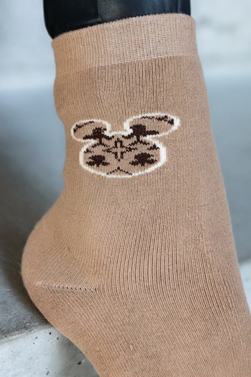 Beige warme Socken Sella