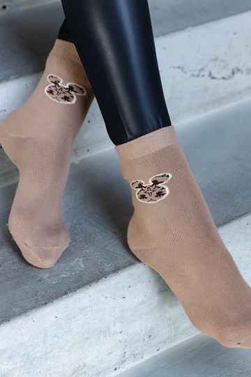 Beige warme Socken Sella 2