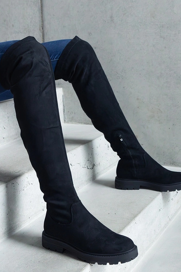 Schwarze lange Stiefel mit... 2