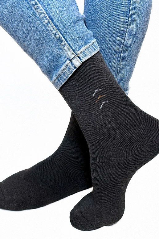 Dunkelgraue warme Herrensocken Narus