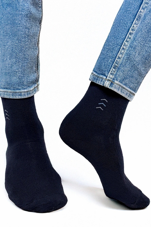 Dunkelblaue warme Herrensocken Narus