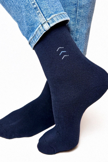 Dunkelblaue warme Herrensocken Narus 2