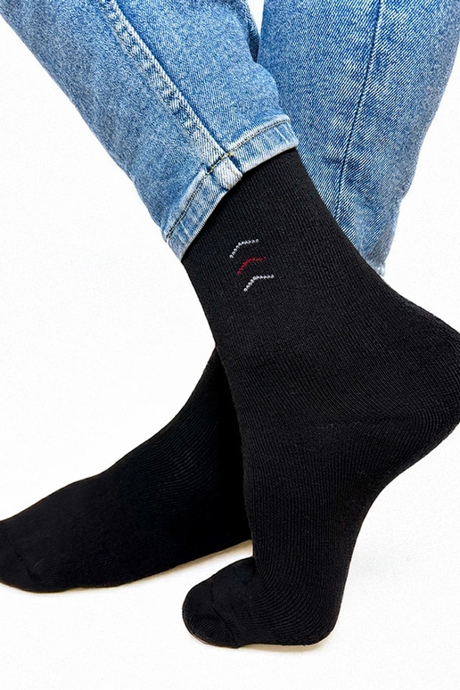 Schwarze warme Herrensocken Narus