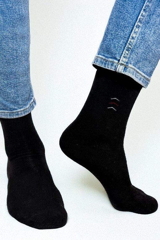 Schwarze warme Herrensocken Narus