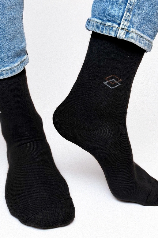 Schwarze warme Herrensocken Narus
