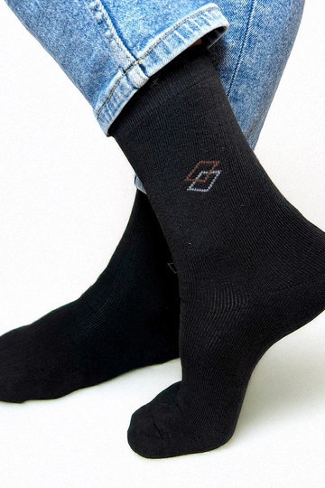 Schwarze warme Herrensocken Narus 2