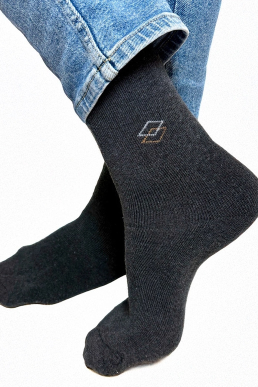 Dunkelgraue warme Herrensocken Narus