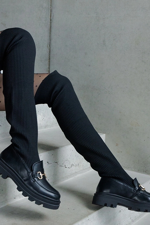 Schwarze Stiefel mit elastischem...