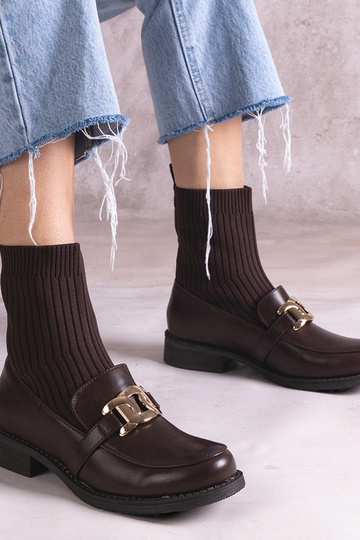 Braune Stiefeletten mit...