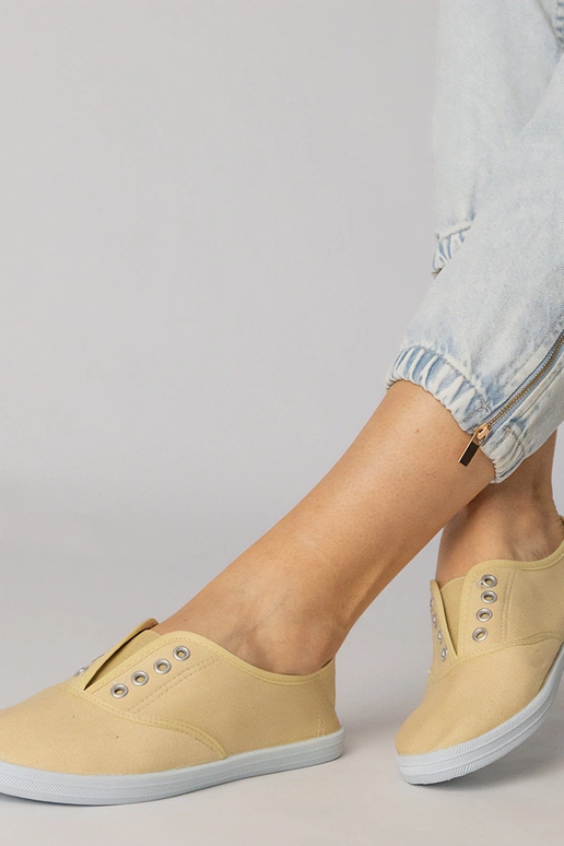 Graue Stoffschuhe zum...