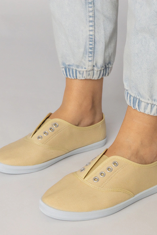 Graue Stoffschuhe zum...