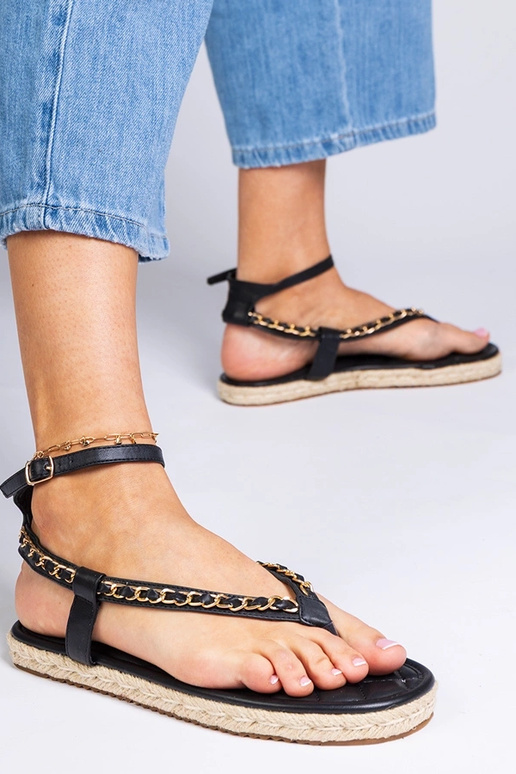 Schwarze Sandalen mit...