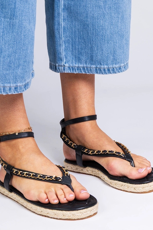 Schwarze Sandalen mit...