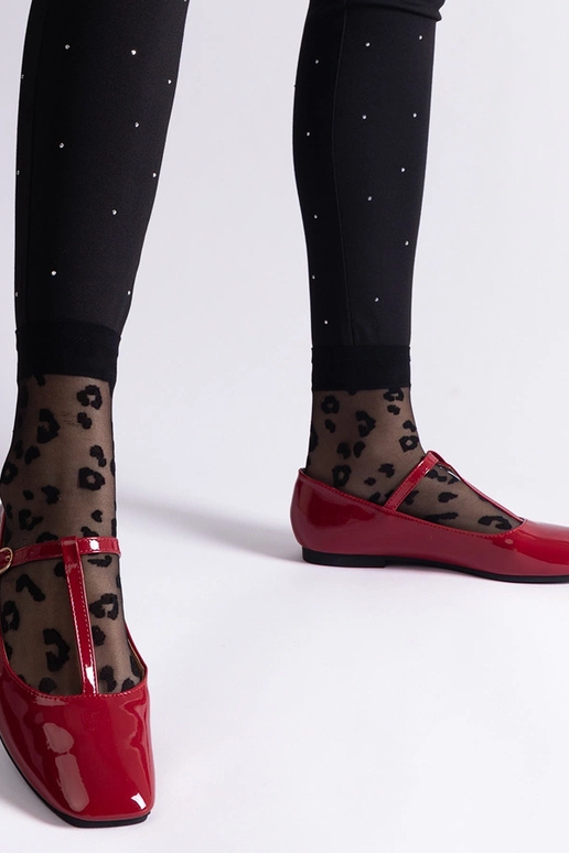 Rote Ballerinas aus Lackleder mit... Rote Ballerinas aus Lackleder mit...