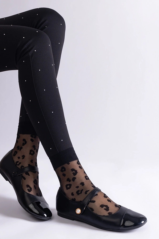 Schwarze Ballerinas aus Lackleder mit...