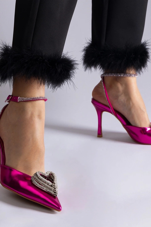 Rosa Pumps mit offener Spitze,...