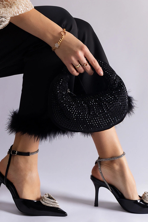 Schwarze High Heels mit offener Ferse...