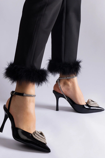 Schwarze High Heels mit... 2