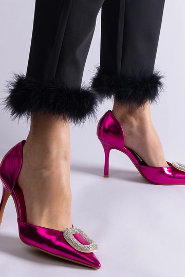Rosa High Heels verziert mit Coluga-Zirkonen 2