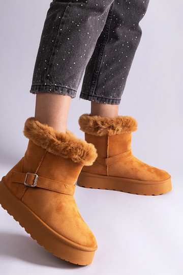 Braune isolierte Schneestiefel mit Fell verziert Iglesia 2