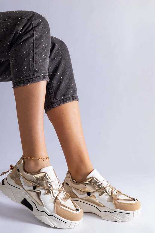 Beige Sneakers verziert mit Valdez...