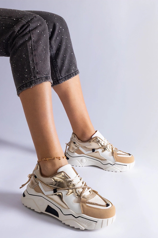 Beige Sneakers verziert mit Valdez...