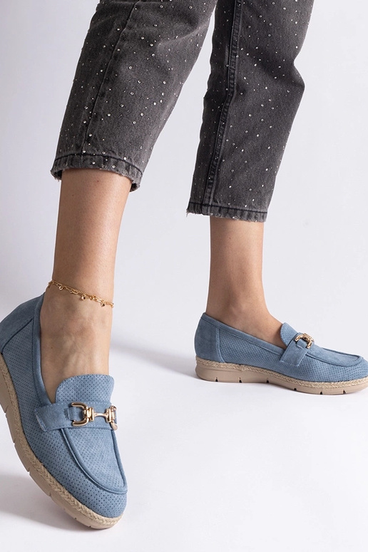 Blaue Damen Schuhe aus Kunstwildleder... Blaue Damen Schuhe aus Kunstwildleder...