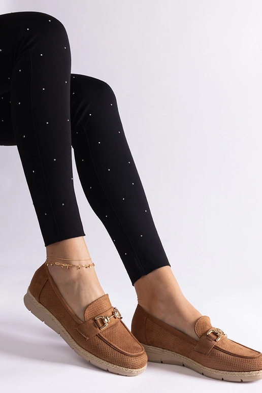 Karamellfarbene Damen Schuhe aus... Karamellfarbene Damen Schuhe aus...