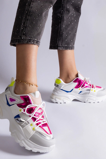 Weiße und rosa Sport-Sneakers „Sulamita“