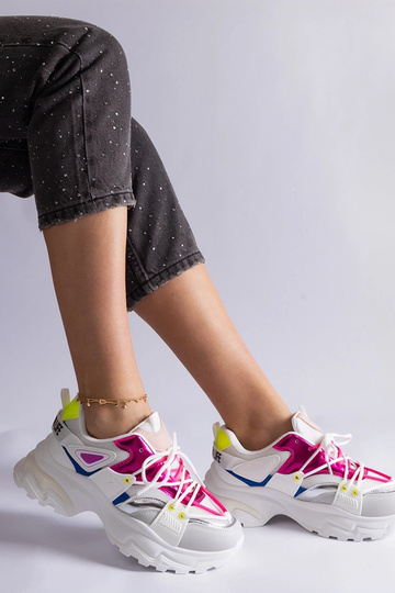 Weiße und rosa Sport-Sneakers „Sulamita“ 2
