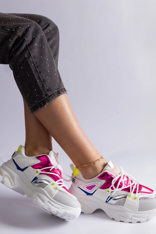 Weiße und rosa Sport-Sneakers „Sulamita“