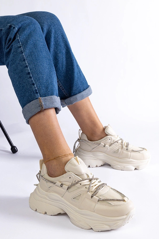 Beige Ivett Damen-Sportsneaker