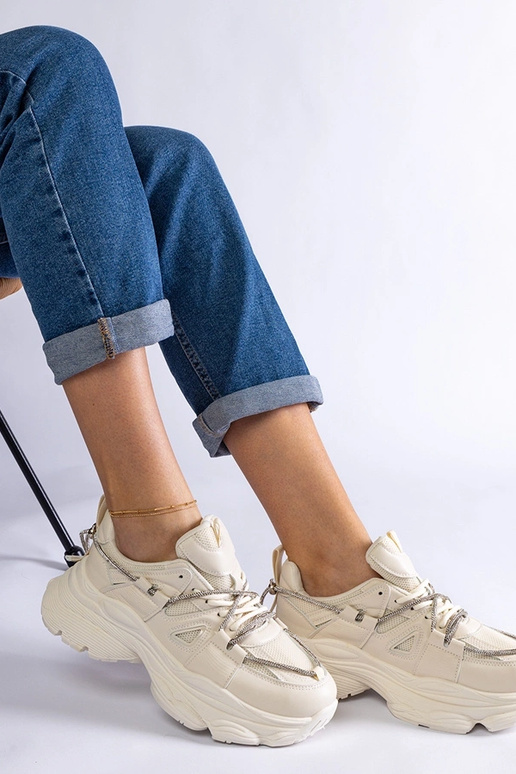 Beige Ivett Damen-Sportsneaker