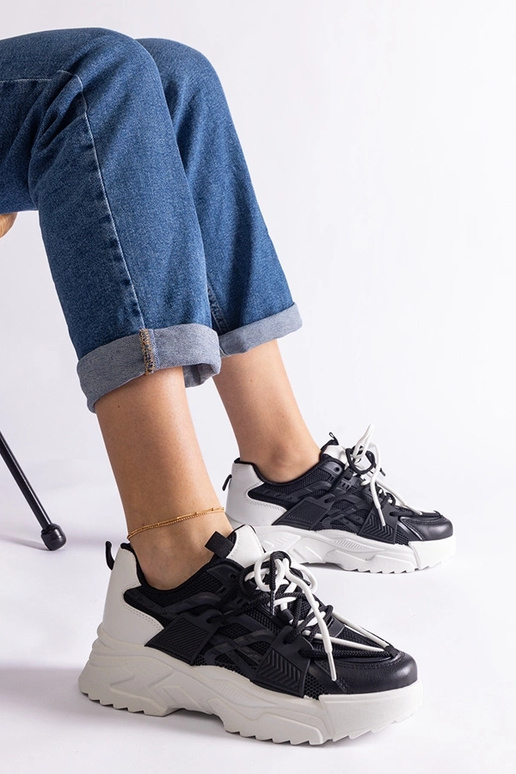 Schwarze Alva Damen-Sportsneaker