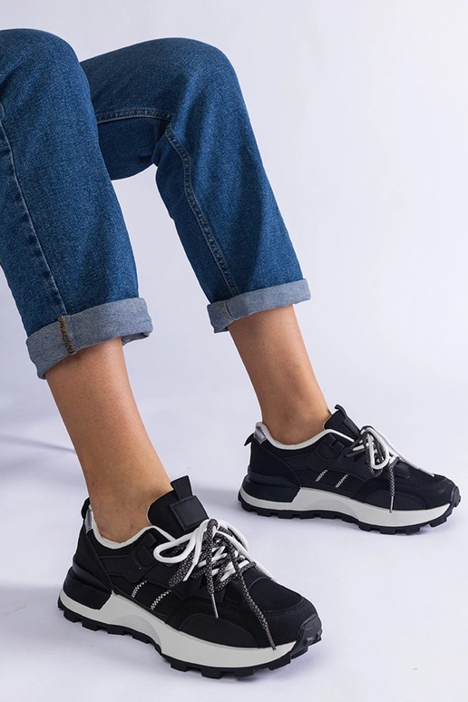 Schwarze Adalia Damen-Sportsneaker