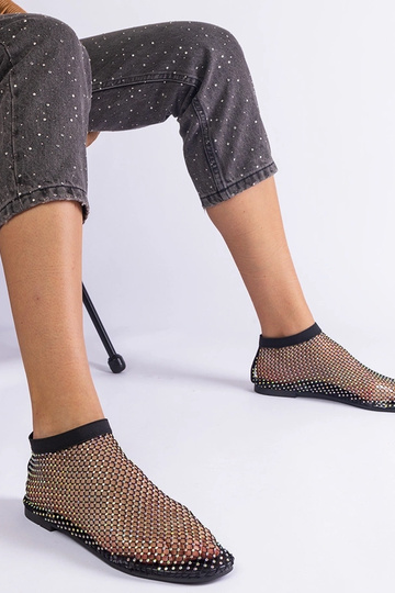 Schwarze Netzsandalen mit...