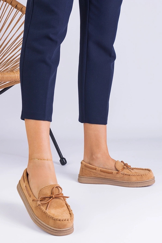 Braune Damen Kunstwildleder-Schuhe...