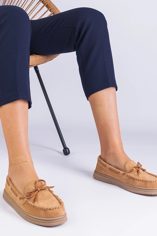 Braune Damen Kunstwildleder-Schuhe...